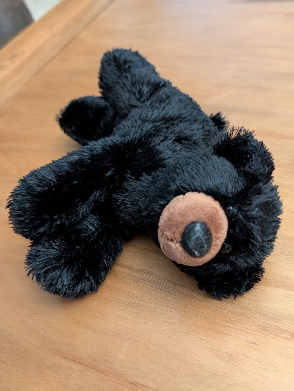 Small Soft and Cuddly Plush Stuffed Black Bear Animal Toy for Baby Toddler
